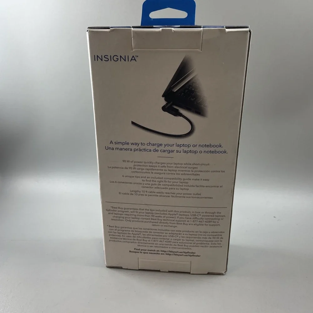 Insignia 90 W 10-Foot Universal Laptop Charger w/ Surge Protection NS-PWLC591 US